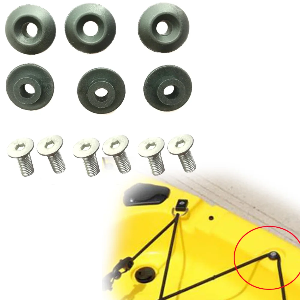 Fishing Kayak Cart - 6PC Kayak Deck Line Guides Outfitting