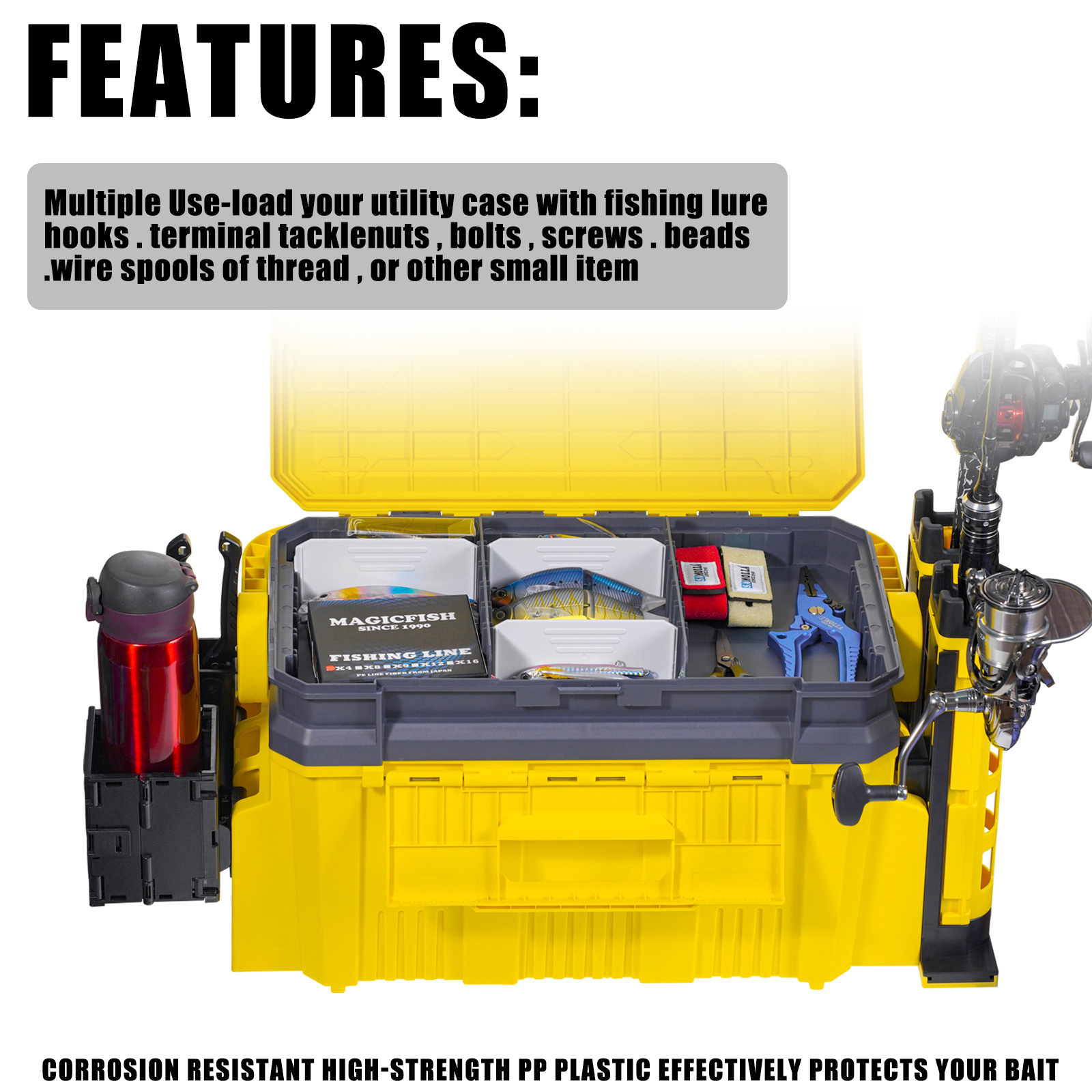 New Large Fishing Box Suit 19. - Fishing Kayak Crate avis et prix