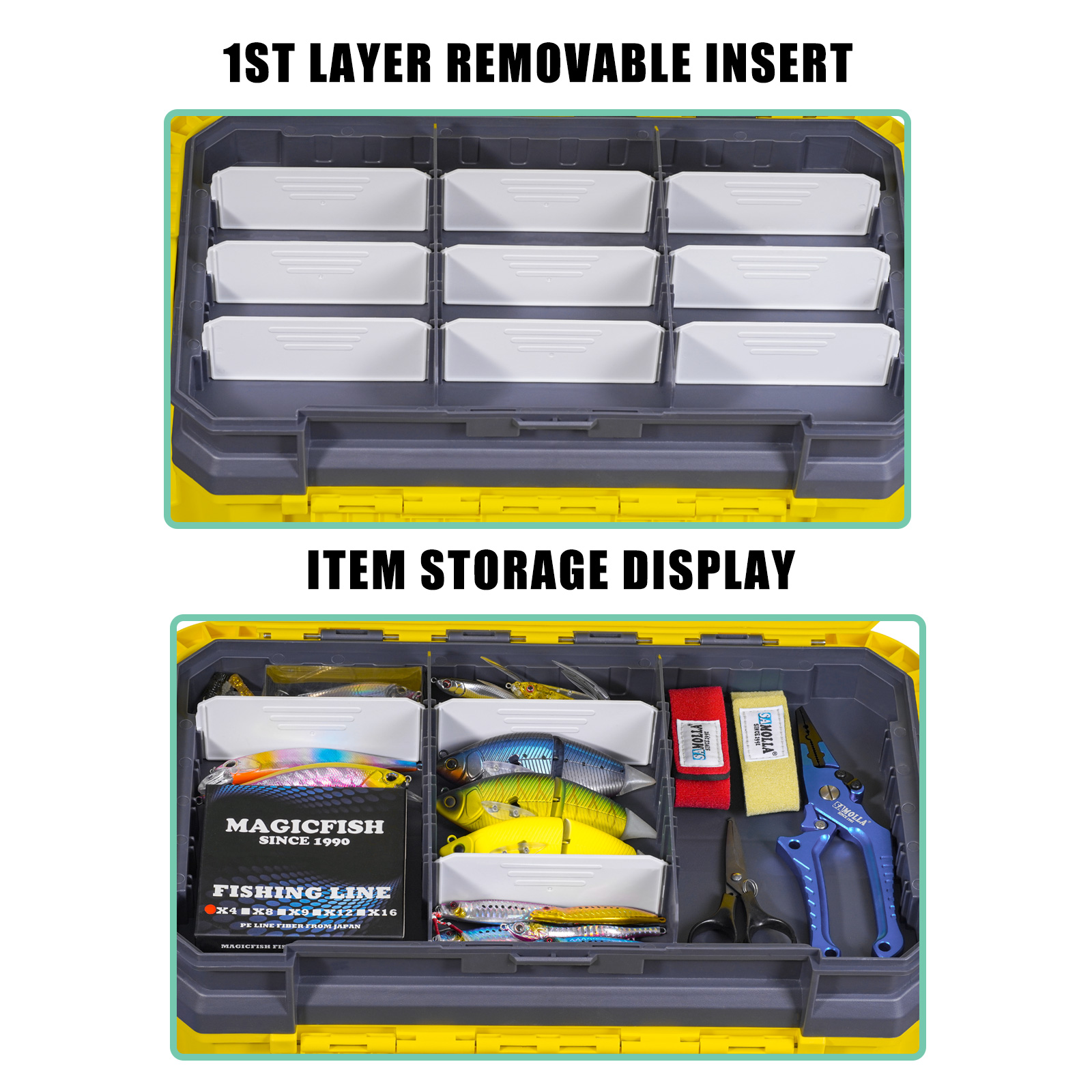 New Large Fishing Box Suit 19. - Fishing Kayak Crate avis et prix