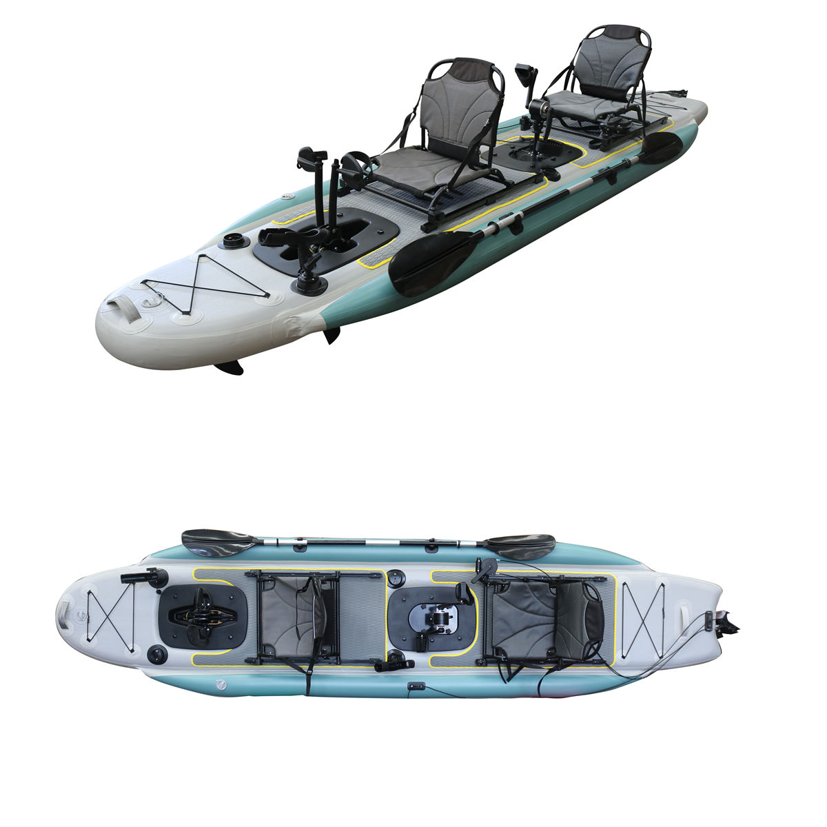 14ft Inflatable Fishing Canoe  - Fishing Kayak Seat avis et prix