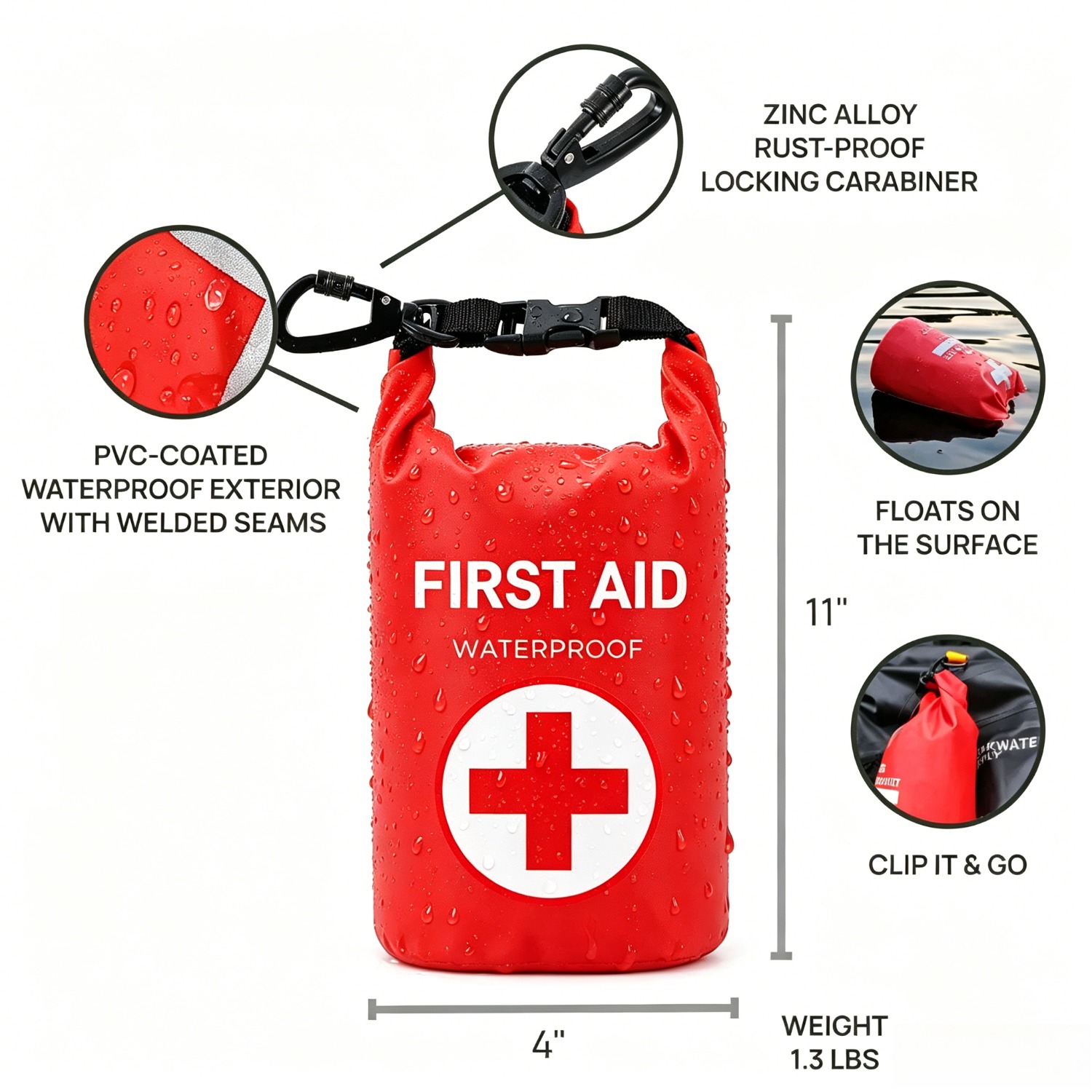 2L Waterproof First Aid Bag Ro - Fishing Kayak Sit On Top avis et prix