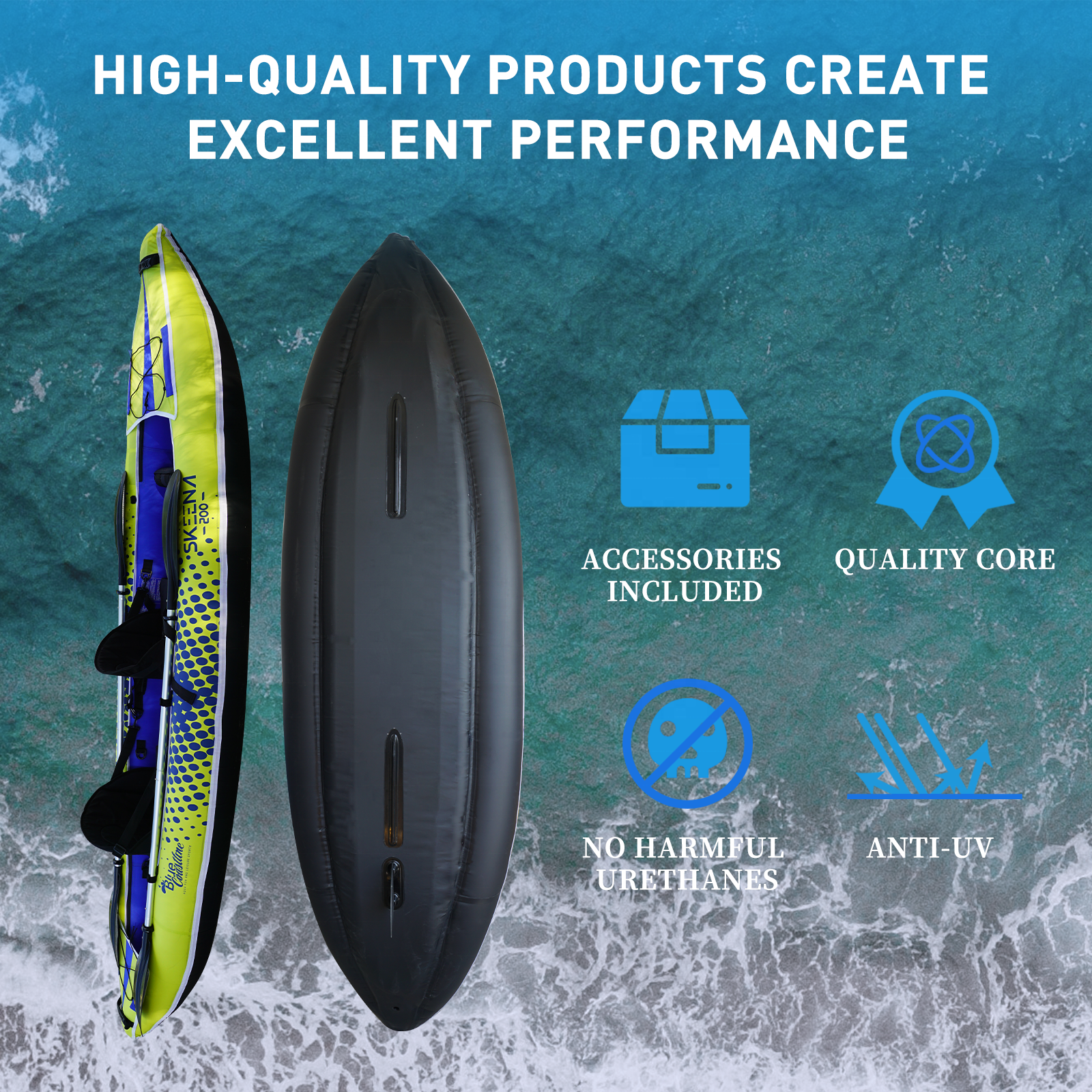 Adult Inflatable Fishing Canoe - Fishing Kayak Paddle avis et prix