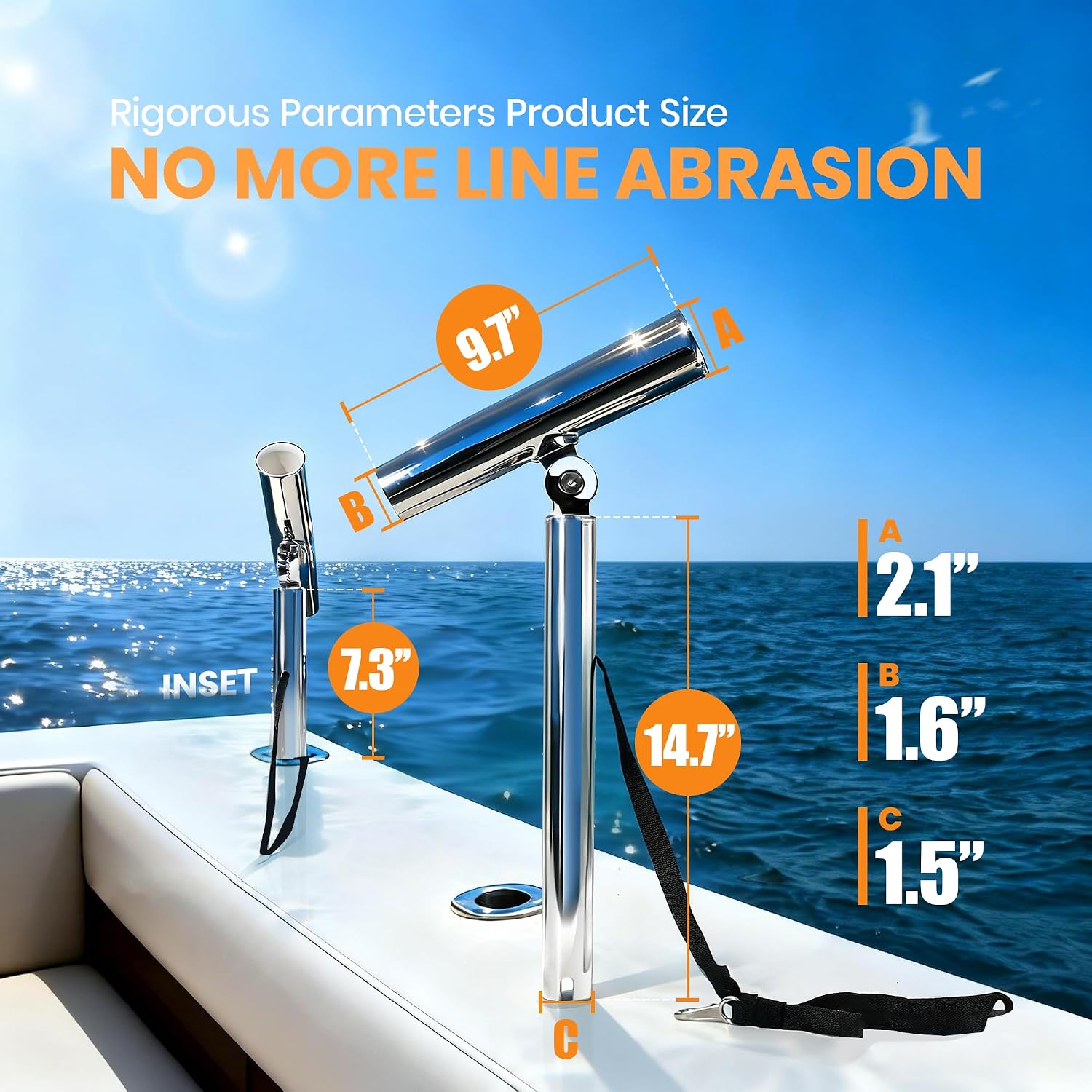 2-Pack Stainless Steel Outrigg - Fishing Kayak Rod Holder avis et prix