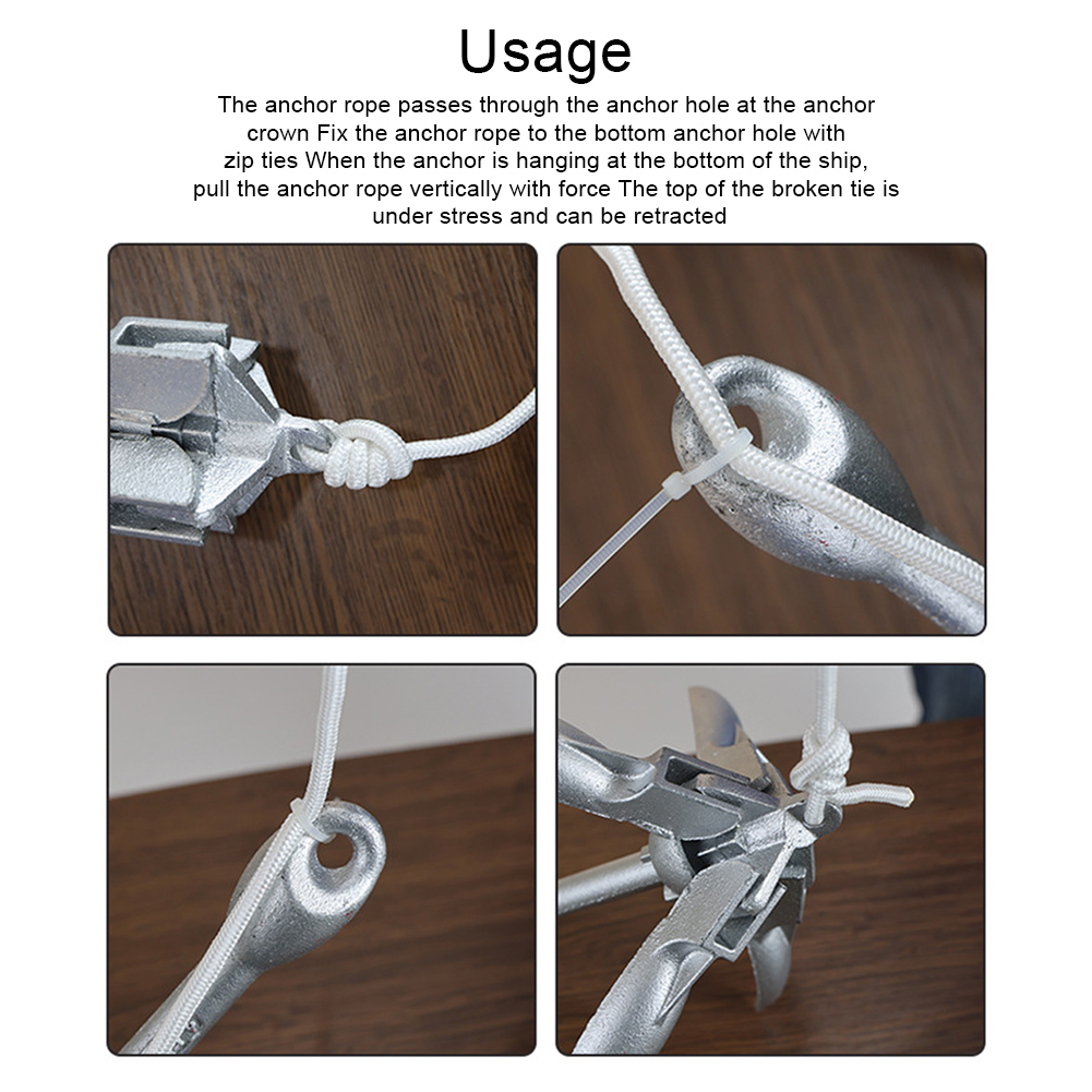 0.7KG 1.5KG Grapnel Anchor wit - Fishing Kayak Anchor avis et prix