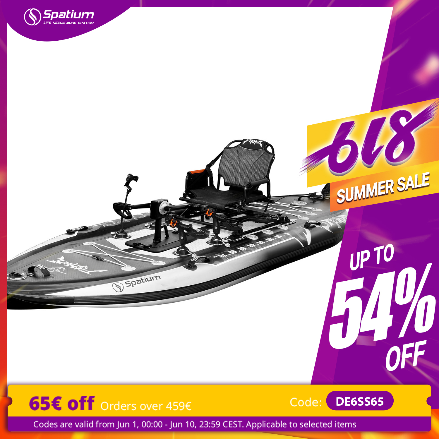 Spatium Pedal Kayak Inflatable - Fishing Kayak Pedal Drive avis et prix