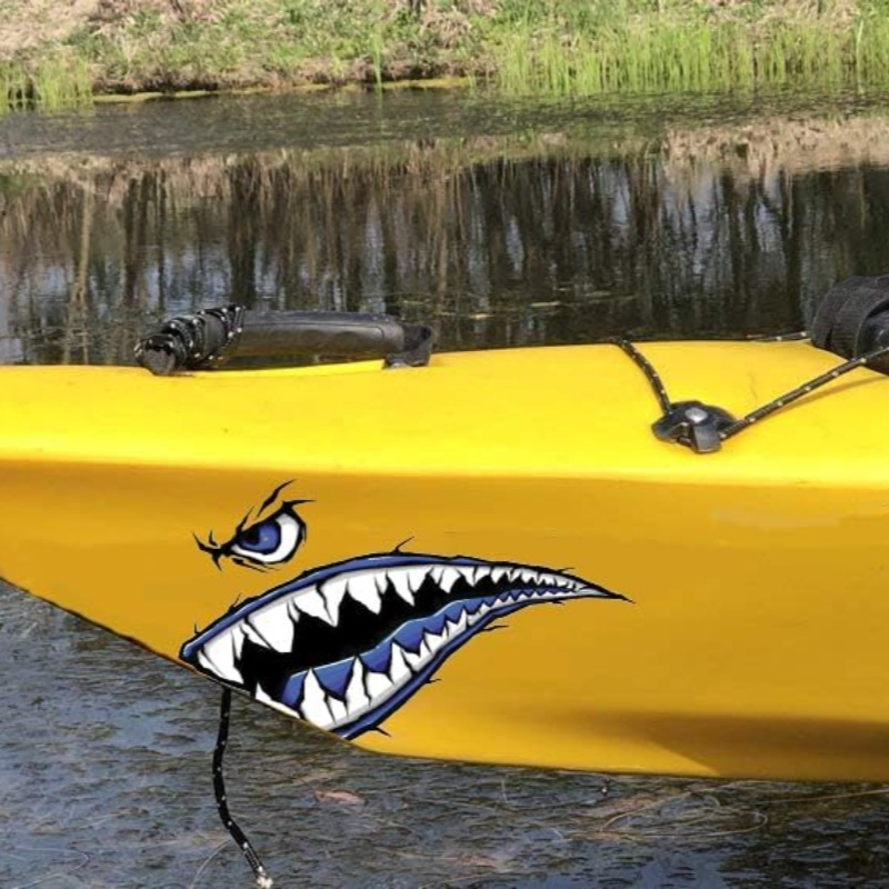 2PCS Shark Teeth Mouth Boat St - Fishing Kayak Sit On Top avis et prix