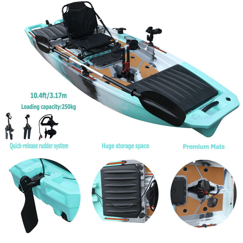 10FT Single Seat LLDPE Sit On  - Fishing Kayak Sit In avis et prix