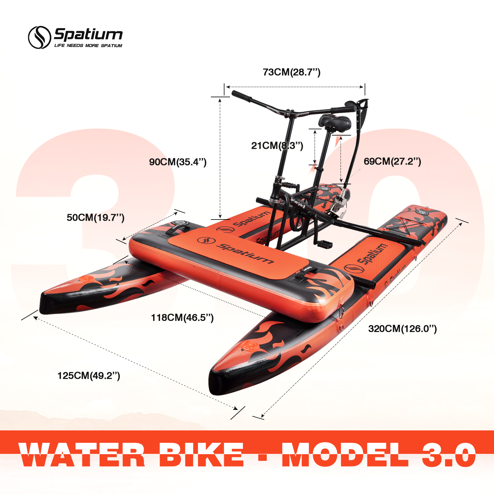 Spatium Sup Water Bike 3.0 Inf - Fishing Kayak Pedal Drive avis et prix