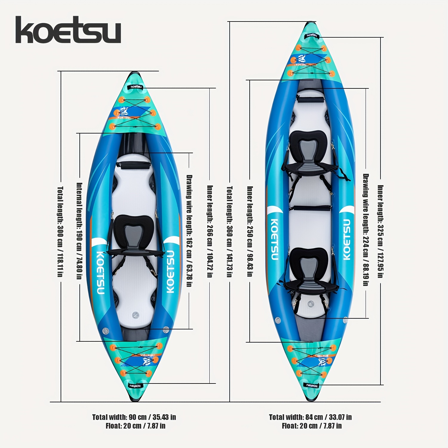 KOETSU P03 brushed inflatable  - Fishing Kayak Inflatable avis et prix